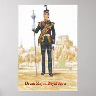 Affiche Soldats de la reine, Drum Major, Royal Scots