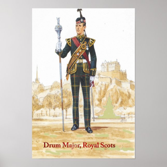 Affiche Soldats de la reine, Drum Major, Royal Scots (Devant)