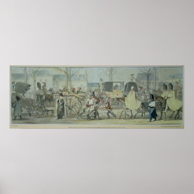 Affiche Soldats Français Blessés Entrant À Paris (Devant)