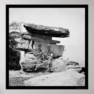 Affiche Soldats par la roche de parapluie à Chattanooga,