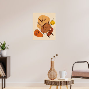 Affiche Solde botanique : Feuilles et formes Abstraites