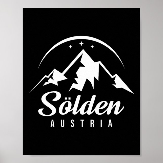 Affiche Sölden Austria Ski Resort Snowboard Souv (Devant)