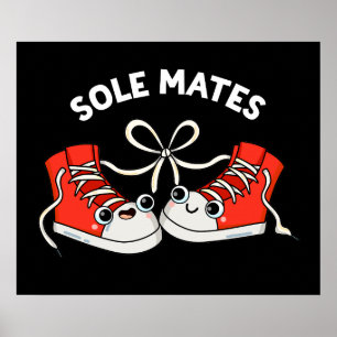 Affiche Sole Mates Funny Chaussure Pun Dark BG