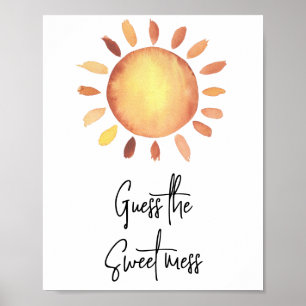 Affiche Soleil aquarelle - Devinez le désordre doux