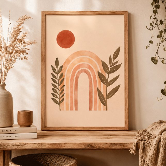 Affiche Soleil bohème aquarelle (Créateur téléchargé)
