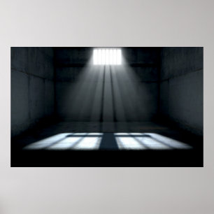 Affiche Soleil Brillant Dans La Fenêtre Cellule De Prison