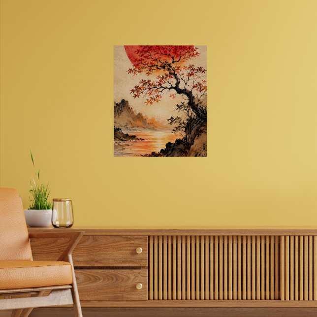 Affiche Soleil cramoisi sur l'Arbre de Vie (Salon 2)