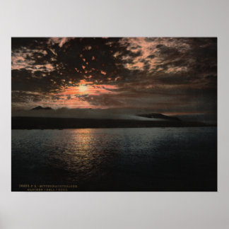 Affiche Soleil de minuit, Bell Sound, Norvège