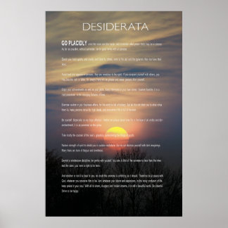 Affiche Soleil d'hiver DESIDERATA
