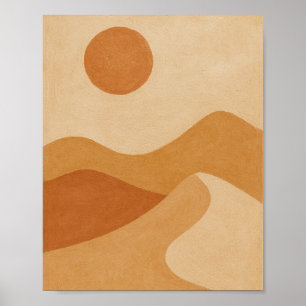 Affiche Soleil du désert minimal