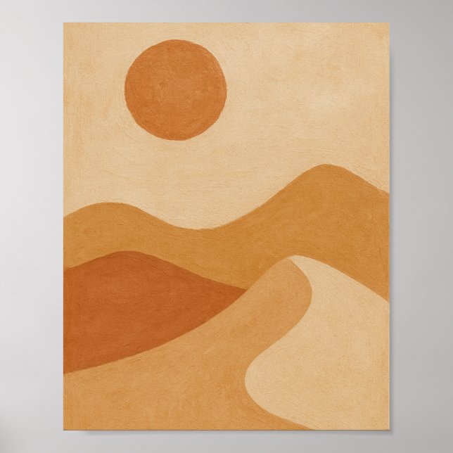 Affiche Soleil du désert minimal (Devant)