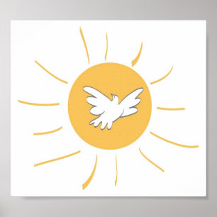 Affiche Soleil et colombe