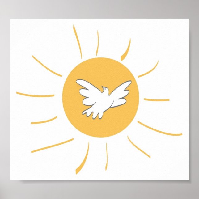 Affiche Soleil et colombe (Devant)