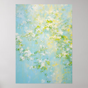 Affiche Soleil et fleurs Art Abstrait