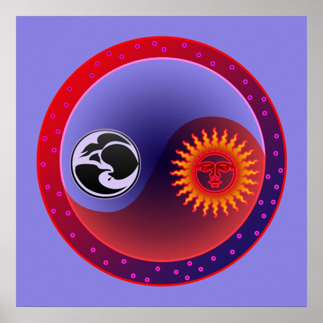 Affiche Soleil et Lune en équilibre (Devant)