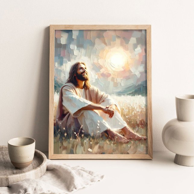 Affiche Soleil et Sourires, Art Chrétien Moderne, Portrait (Créateur téléchargé)