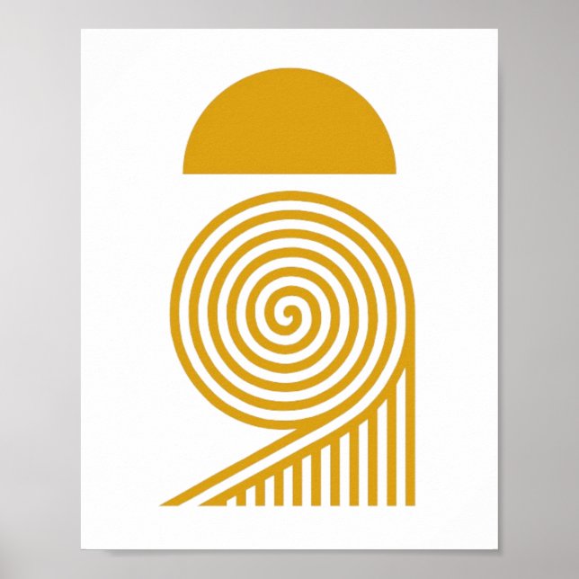 Affiche Soleil et Spirale Dorée (Devant)