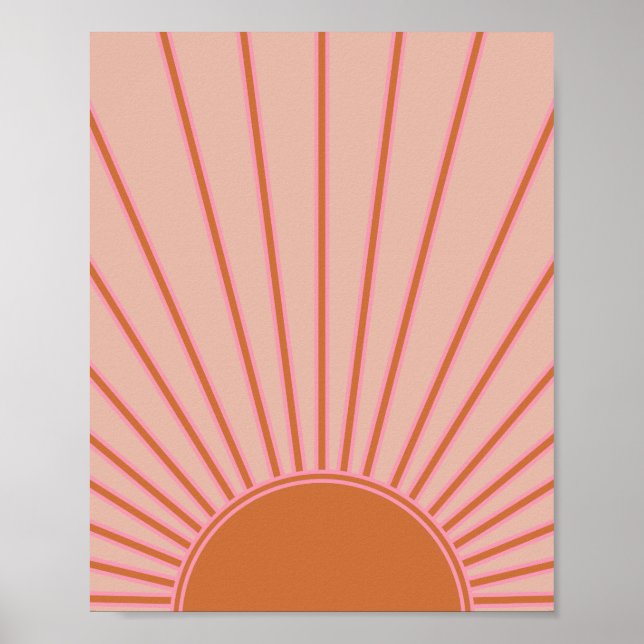 Affiche Soleil lever Terracotta Terre Tons Soleil (Devant)