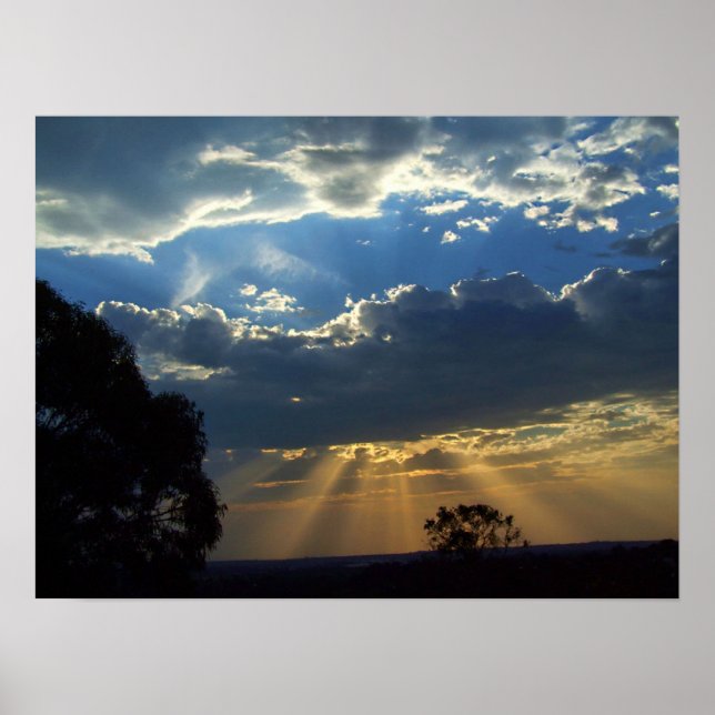 Affiche Soleil Rayons Ciel Spirituel : Victoria Australia  (Devant)