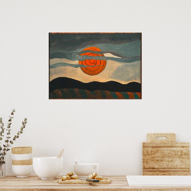 Affiche Soleil rouge | Arthur Dove | (Cuisine)