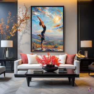 Affiche Soleil Salutation - Solde intérieur en expressif