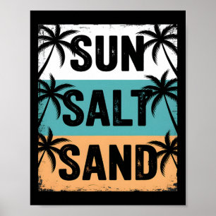 Affiche Soleil Sel Sable Été Plage Ambiance Vacances Famil