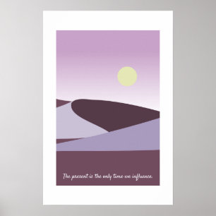 Affiche Soleil Serein Se levant sur l'Art du Paysage Pourp