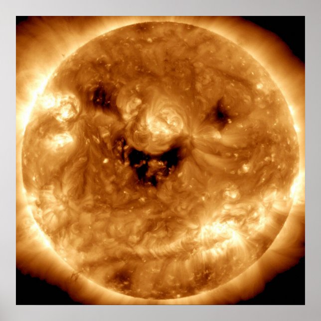 Affiche Soleil souriant de l'Observatoire Solaire de la NA (Devant)