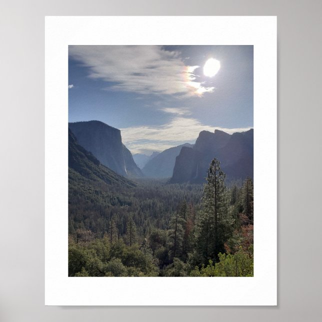 Affiche Soleil sur la vallée Yosemite Photographie couleur (Devant)