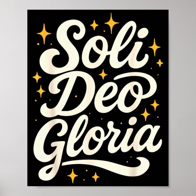 Affiche Soli Deo Gloria Reformed Christian Theology Design (Devant)
