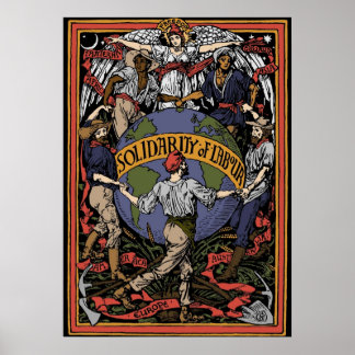 Affiche Solidarité du travail en couleur Walter Crane Soci