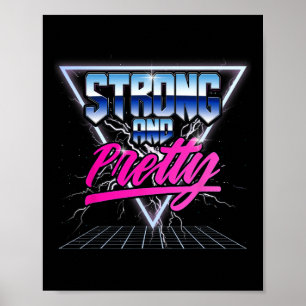 Affiche Solide Et Joli 90s 80s Vaporwave Bodybuilding G