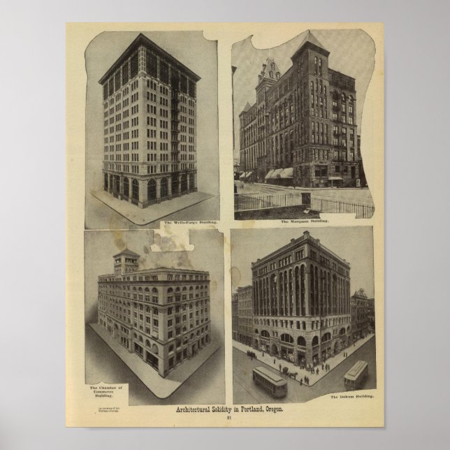 Affiche Solidité architecturale en Portland, Oregon (Devant)
