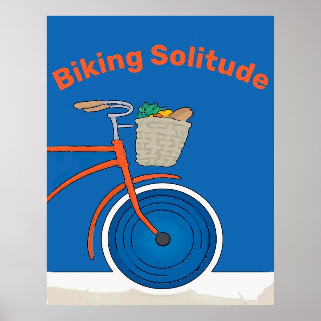 Affiche Solitude du vélo, essai de modification, (Devant)