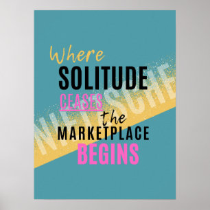 Affiche Solitude Introspection Introvert Nietzsche quote