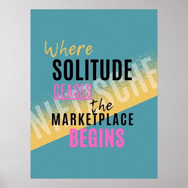 Affiche Solitude Introspection Introvert Nietzsche quote (Devant)