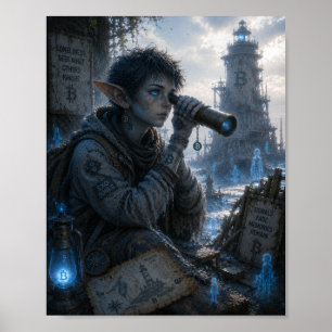 Affiche Solitude / Observateur / Phare en ruine
