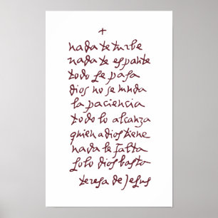 Affiche Solo Dios basta (Ne vous inquiétez pas)