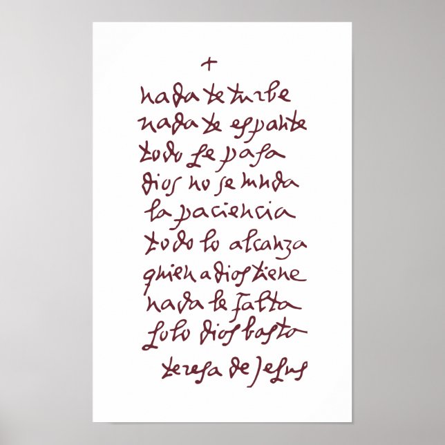 Affiche Solo Dios basta (Ne vous inquiétez pas) (Devant)