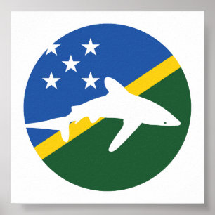 Affiche Solomon Island Shark Solomon Islander National