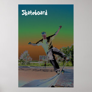 Affiche Solorized skateboarder 