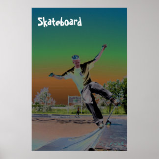 Affiche Solorized skateboarder 