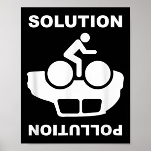 Affiche Solution Pollution Vélo Vélo De l'environnement Pr