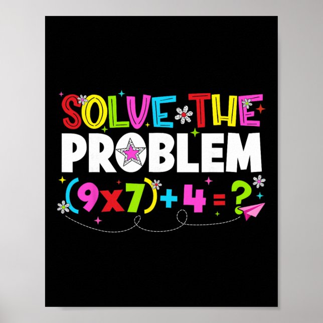 Affiche Solve The Problem Funny 67 Six Seven Meme Boy Girl (Devant)