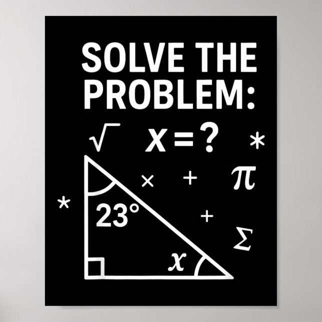 Affiche Solve The Problem Funny Math 67 Meme Teacher Stude (Devant)
