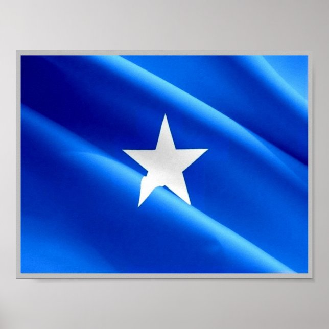 Affiche Somalie - Drapeau d'agitation - (Devant)
