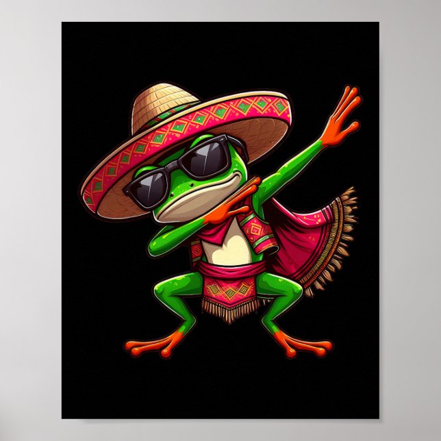 Affiche Sombrero Poncho Cinco De Mayo (Devant)