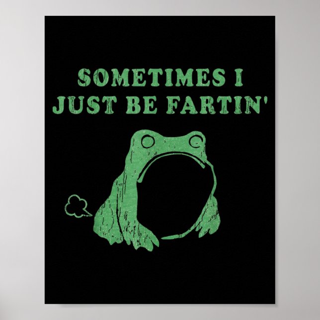 Affiche Sometimes I Just Be Fartin' Frog Meme Humorous Des (Devant)