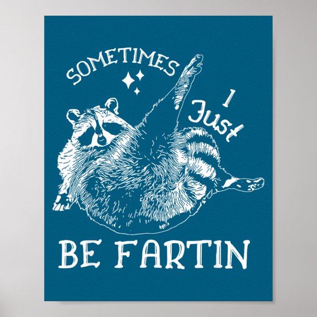 Affiche Sometimes I Just Be Fartin' Funny Raccoon Adult Hu (Devant)