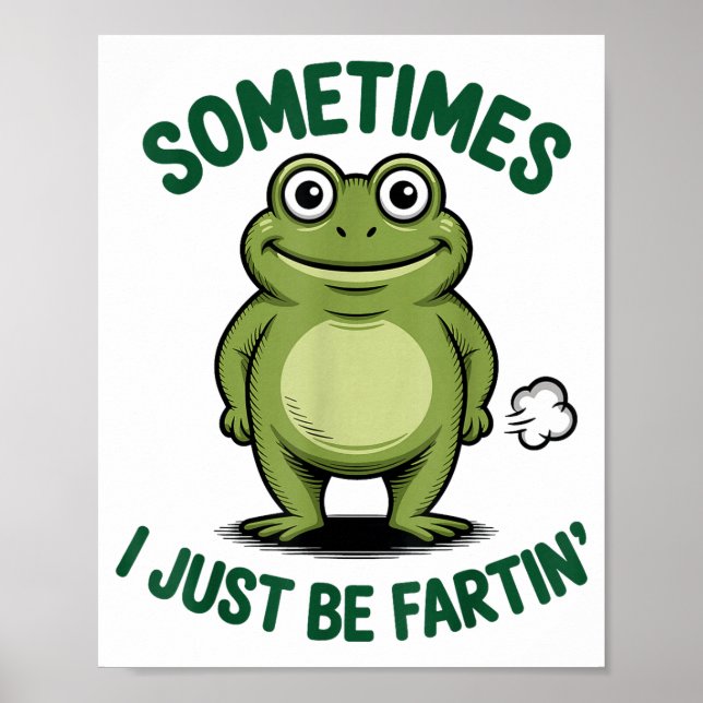 Affiche Sometimes I Just Be Farting Frog Christmas Funny F (Devant)